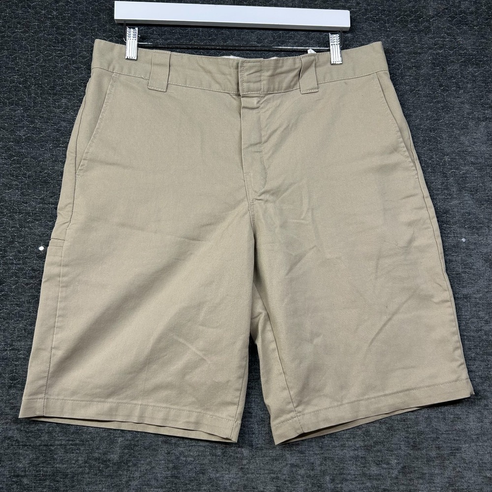 Dickies Chino Shorts Mens Tan Khaki Flat Front Utility Work Casual Outdoor - W36